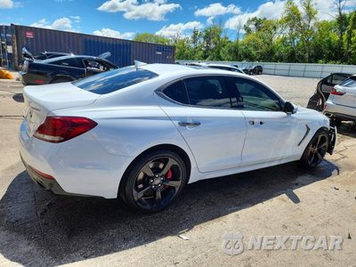 Trzecie zdjęcie samochodu z tyłu: 2019 GENESIS G70 3.3T ADVANCED VIN:KMTG34LE2KU037360 - miniatura