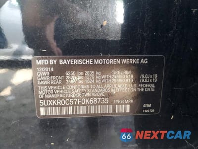 Zdjęcie 13 z 13 samochodu: 2015 BMW X5 XDRIVE35I VIN:5UXKR0C57F0K68735 - miniatura