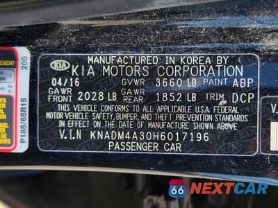 Zdjęcie 12 z 12 samochodu: 2017 KIA RIO LX VIN:KNADM4A30H6017196 - miniatura