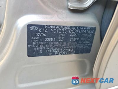 Zdjęcie 12 z 12 samochodu: 2004 KIA OPTIMA LX V6 VIN:KNAGD128145320414 - miniatura