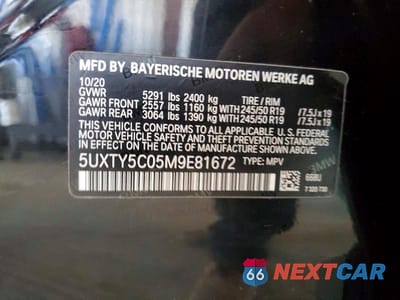 Zdjęcie 13 z 13 samochodu: 2021 BMW X3 XDRIVE30I VIN:5UXTY5C05M9E81672 - miniatura