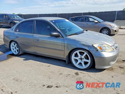 Czwarte zdjęcie samochodu z boku: 2005 HONDA CIVIC LX VIN:2HGES15585H549797 - miniatura
