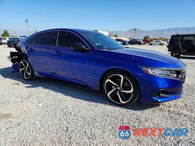 Czwarte zdjęcie samochodu z boku: 2022 HONDA ACCORD SPORT VIN:1HGCV1F35NA112947 - miniatura