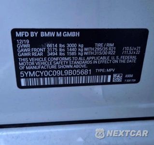 Zdjęcie 10 z 12 samochodu: 2020 BMW X6 M VIN:5YMCY0C09L9B05681 - miniatura