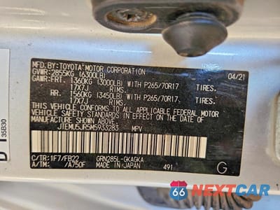 Zdjęcie 13 z 13 samochodu: 2021 TOYOTA 4RUNNER VIN:JTEMU5JR5M5933283 - miniatura