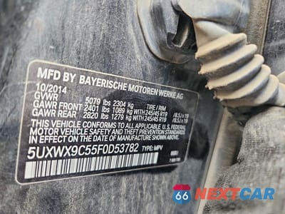 Zdjęcie 13 z 13 samochodu: 2015 BMW X3 XDRIVE28I VIN:5UXWX9C55F0D53782 - miniatura
