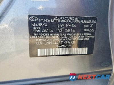 Zdjęcie 12 z 12 samochodu: 2018 HYUNDAI SONATA SE VIN:5NPE24AF3JH696335 - miniatura