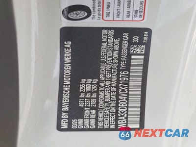 Zdjęcie 12 z 12 samochodu: 2027 BMW 430I VIN:WBA33DB04VCX71976 - miniatura