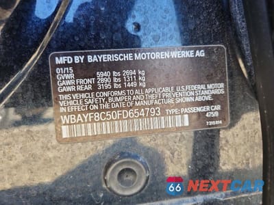 Zdjęcie 12 z 12 samochodu: 2015 BMW 750 LXI VIN:WBAYF8C50FD654793 - miniatura
