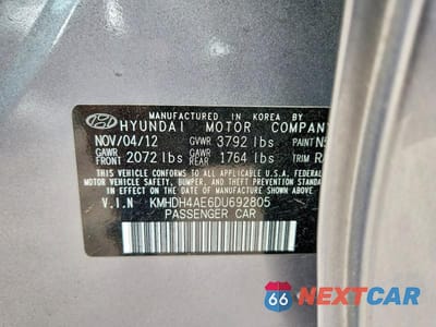 Zdjęcie 13 z 13 samochodu: 2013 HYUNDAI ELANTRA LIMITED VIN:KMHDH4AE6DU692805 - miniatura