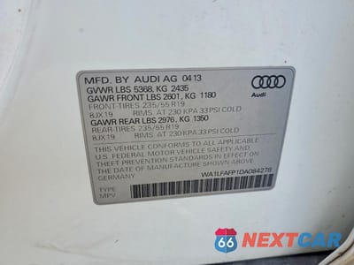 Zdjęcie 12 z 12 samochodu: 2013 AUDI Q5 PREMIUM PLUS VIN:WA1LFAFP1DA084278 - miniatura