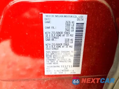 Zdjęcie 14 z 14 samochodu: 2024 NISSAN PATHFINDER SV VIN:5N1DR3BA9RC315711 - miniatura