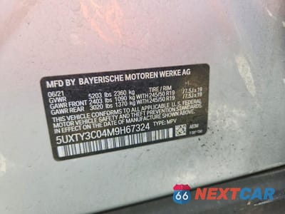 Zdjęcie 13 z 13 samochodu: 2021 BMW X3 SDRIVE30I VIN:5UXTY3C04M9H67324 - miniatura