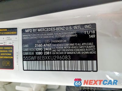 Zdjęcie 13 z 13 samochodu: 2019 MERCEDES-BENZ C 300 4MATIC VIN:55SWF8EBXKU296083 - miniatura