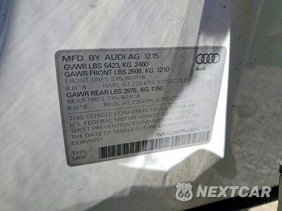 Zdjęcie 14 z 14 samochodu: 2016 AUDI Q5 VIN:WA1L2AFP5GA092139 - miniatura