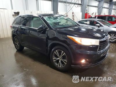 Czwarte zdjęcie samochodu z boku: 2016 TOYOTA HIGHLANDER XLE VIN:5TDJKRFH2GS255384 - miniatura
