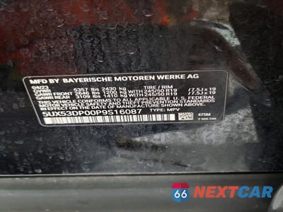 Zdjęcie 13 z 13 samochodu: 2023 BMW X3 XDRIVE30I VIN:5UX53DP00P9S16087 - miniatura