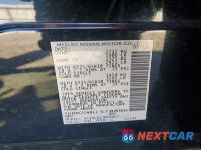 Zdjęcie 13 z 13 samochodu: 2020 NISSAN PATHFINDER SL VIN:5N1DR2CN8LC578890 - miniatura