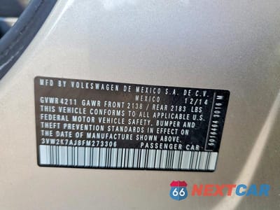 Zdjęcie 12 z 12 samochodu: 2015 VOLKSWAGEN JETTA BASE VIN:3VW2K7AJ8FM273306 - miniatura
