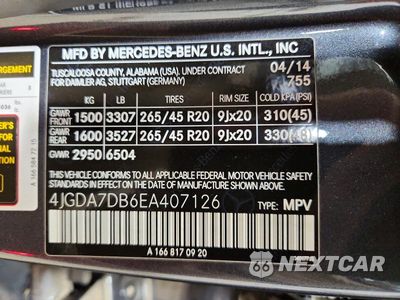 Zdjęcie 14 z 14 samochodu: 2014 MERCEDES-BENZ ML 550 4MATIC VIN:4JGDA7DB6EA407126 - miniatura