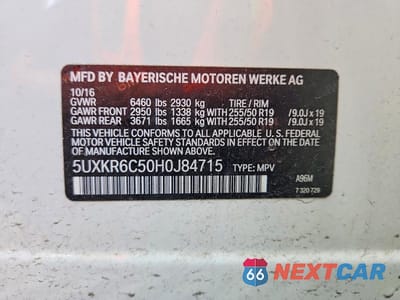 Zdjęcie 13 z 13 samochodu: 2017 BMW X5 XDRIVE50I VIN:5UXKR6C50H0J84715 - miniatura