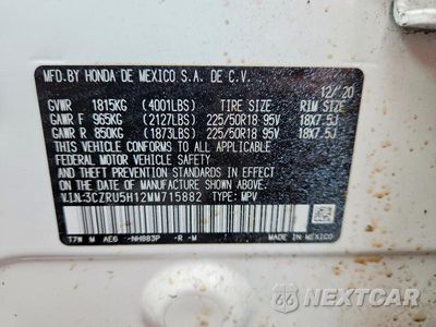 Zdjęcie 13 z 13 samochodu: 2021 HONDA HR-V SPORT VIN:3CZRU5H12MM715882 - miniatura