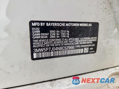 Zdjęcie 13 z 13 samochodu: 2022 BMW 330E VIN:3MW5P7J04N8C52966 - miniatura