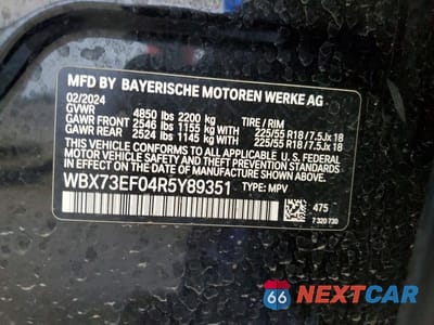 Zdjęcie 14 z 14 samochodu: 2024 BMW X1 XDRIVE28I VIN:WBX73EF04R5Y89351 - miniatura