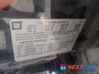 Zdjęcie 10 z 12 samochodu: 2016 GMC YUKON XL DENALI VIN:1GKS2HKJ9GR433544 - miniatura