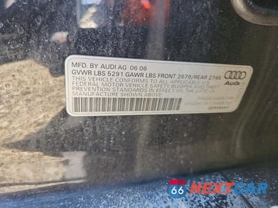 Zdjęcie 12 z 12 samochodu: 2007 AUDI A6 3.2 QUATTRO VIN:WAUDH74F77N008723 - miniatura