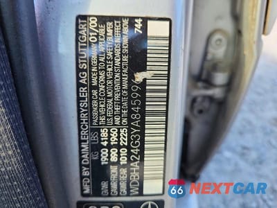 Zdjęcie 12 z 12 samochodu: 2000 MERCEDES-BENZ C 230 VIN:WDBHA24G3YA845996 - miniatura