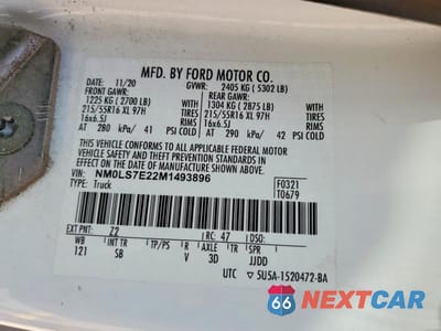 Zdjęcie 13 z 13 samochodu: 2021 FORD TRANSIT CONNECT XL VIN:NM0LS7E22M1493896 - miniatura