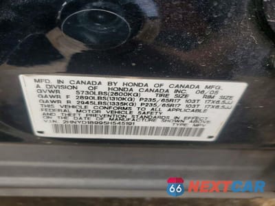 Zdjęcie 13 z 13 samochodu: 2005 ACURA MDX TOURING VIN:2HNYD18995H545191 - miniatura