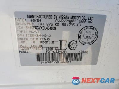 Zdjęcie 12 z 12 samochodu: 2025 NISSAN KICKS PLAY SV VIN:3N1CP5CVXSL464869 - miniatura