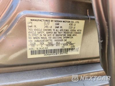 Zdjęcie 12 z 12 samochodu: 2007 NISSAN MAXIMA 3.5 SE VIN:1N4BA41E87C847791 - miniatura