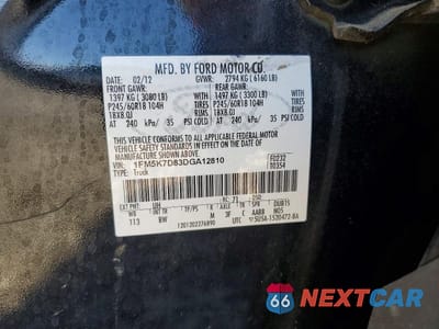 Zdjęcie 12 z 12 samochodu: 2013 FORD EXPLORER XLT VIN:1FM5K7D83DGA12810 - miniatura