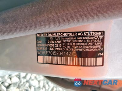 Zdjęcie 12 z 12 samochodu: 2002 MERCEDES-BENZ E 430 VIN:WDBJF70J52B414272 - miniatura