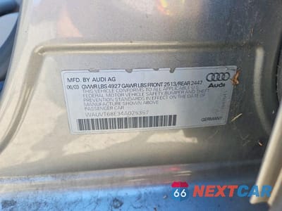 Zdjęcie 13 z 13 samochodu: 2004 AUDI A4 3.0 AVANT QUATTRO VIN:WAUVT68E34A025357 - miniatura