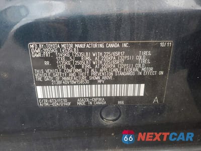 Zdjęcie 12 z 12 samochodu: 2011 TOYOTA RAV4 BASE VIN:2T3BF4DV1BW158530 - miniatura