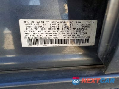 Zdjęcie 13 z 13 samochodu: 2005 HONDA ACCORD HYBRID VIN:JHMCN36565C017229 - miniatura
