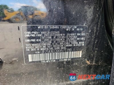 Zdjęcie 13 z 13 samochodu: 2019 SUBARU FORESTER PREMIUM VIN:JF2SKAEC6KH571199 - miniatura