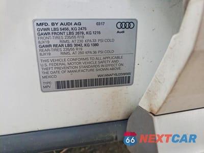 Zdjęcie 13 z 13 samochodu: 2018 AUDI Q5 PREMIUM VIN:WA1ANAFY8J2008565 - miniatura