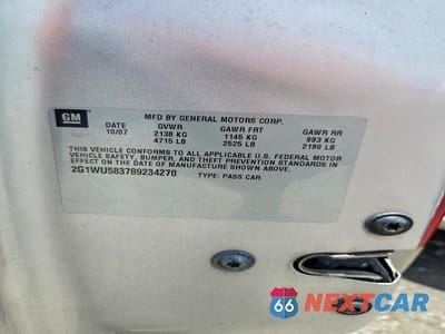 Zdjęcie 12 z 12 samochodu: 2008 CHEVROLET IMPALA LTZ VIN:2G1WU583789234270 - miniatura