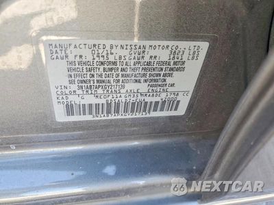 Zdjęcie 13 z 13 samochodu: 2016 NISSAN SENTRA SV VIN:3N1AB7APXGY217139 - miniatura