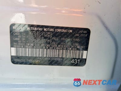 Zdjęcie 12 z 12 samochodu: 2018 MITSUBISHI OUTLANDER SE VIN:JA4J24A56JZ045564 - miniatura