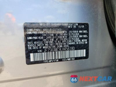 Zdjęcie 13 z 13 samochodu: 2020 SUBARU FORESTER SPORT VIN:JF2SKAMC9LH456180 - miniatura