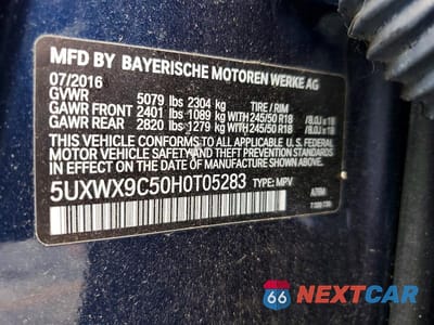 Zdjęcie 13 z 13 samochodu: 2017 BMW X3 XDRIVE28I VIN:5UXWX9C50H0T05283 - miniatura
