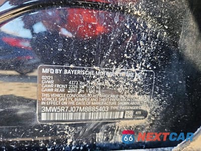 Zdjęcie 12 z 12 samochodu: 2021 BMW 330XI VIN:3MW5R7J07M8B85403 - miniatura
