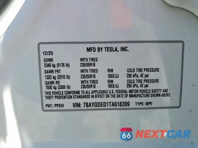Zdjęcie 13 z 13 samochodu: 2026 TESLA MODEL Y VIN:7SAYGDED1TA618399 - miniatura