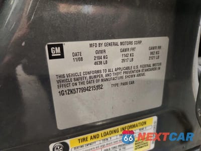 Zdjęcie 12 z 12 samochodu: 2009 CHEVROLET MALIBU VIN:1G1ZK577994215182 - miniatura